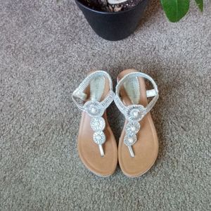 Silver wedge shoes Top Moda  size 7